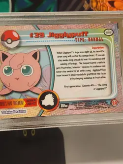 1999 TOPPS POKEMON TV #39 JIGGLYPUFF PSA 9 - Image 5