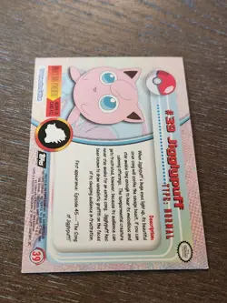 Holo Jigglypuff #39 Topps Black Label TV Animation Edition Pokemon 1999 LP - Image 2