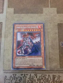 YUGIOH HORUS THE BLACK FLAME DRAGON LV8 EEN-ENSE1 SECRET LIMITED ED LP/MP - Image 1