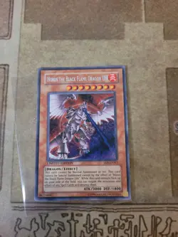 YUGIOH HORUS THE BLACK FLAME DRAGON LV8 EEN-ENSE1 SECRET LIMITED ED LP/MP - Image 2