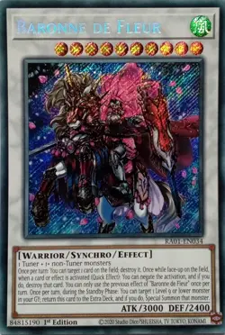 RA01-EN034 BARONNE DE FLEUR SECRET RARE 1ST EDITION YuGiOh CARD - Image 1