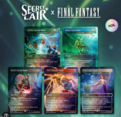 MTG Secret Lair Final Fantasy Singles - Yuna Aero Cloud Tidus Magic Foil Gaia - Image 1