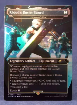 Cloud's Buster Sword - FOIL - Umezawa's Jitte -Secret Lair Final Fantasy SLD -NM - Image 1