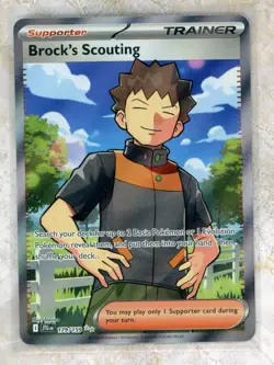 2025 Pokemon Scarlet & Violet JTG EN-Journey Together #179 Brock's Scouting UR - Image 1
