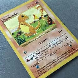 Shadowless Charmander 46/102 Base Set Rare Vintage 1999 Pokemon Card - Image 1
