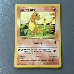Shadowless Charmander 46/102 Base Set Rare Vintage 1999 Pokemon Card - Image 2