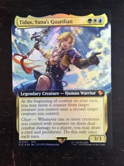 MTG Final Fantasy English Tidus, Yuna's Guardian Extended Art 0187 Foil - Image 1