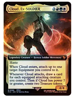 NM EXTENDED ART - Cloud, Ex-SOLDIER - Universe's Beyond: Final Fantasy Magic - Image 1