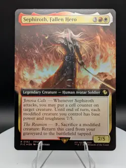 Sephiroth, Fallen Hero Extended Art FOIL: Final Fantasy MTG Commander (NM) - Image 1