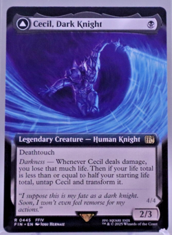 MTG Cecil, Dark Knight Extended Art Final Fantasy K182 - Image 1