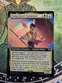 MTG Final Fantasy English Yuna, Grand Summoner Extended Art 0192 Foil NM - Image 1