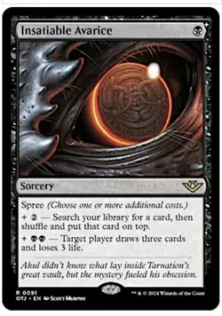Insatiable Avarice Outlaws of Thunder Junction Regular- NM/M - Image 1