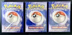 Pokemon Gold Strip Base Theme Deck English x3 Case Fresh Shadowless New! - Image 1