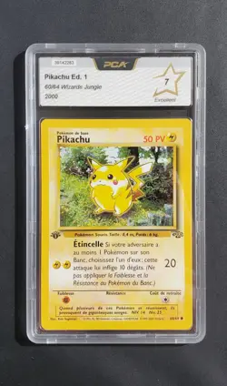 Carte Pokemon Pikachu 60/64 Wizards Edition 1 - Jungle - FR - PCA 7 - Image 1