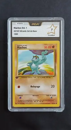 Carte Pokemon Machoc 52/102 Edition 1 - Commune Set de Base - FR - PCA 7 - Image 1