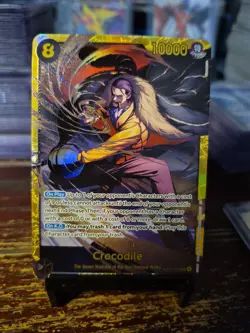 One Piece TCG English OP14-120 Crocodile SEC Foil Mint - Image 1