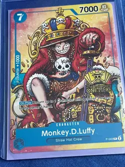 Monkey.D.Luffy (2nd Anniversary Stamped Promo) P-043 One Piece Promotion... - Image 2