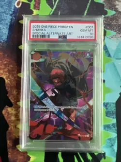 One Piece CCG Shanks OP06-007 SP Alternate Art Psa 10 - Image 1