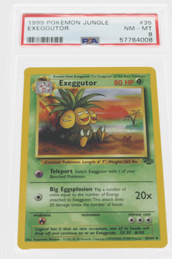 PSA 8 NEAR MINT-MINT 1999 Pokemon Jungle #35 Exeggutor !!! - Image 1