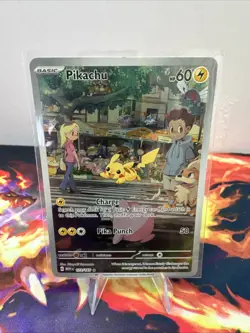 Pokemon TCG S&V 151 Pikachu Card 173/165 Illustration Rare Near Mint Full Art - Image 1