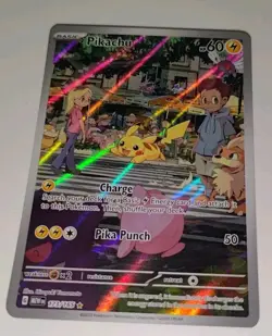 Pokemon TCG S&V 151 Pikachu Card 173/165 Illustration Rare Near Mint Full Art - Image 3