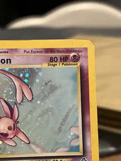 Pokemon Espeon TCG 1/75 Neo Discovery Holo Card Unlimited with SWIRL - Image 4
