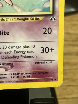 Pokemon Espeon TCG 1/75 Neo Discovery Holo Card Unlimited with SWIRL - Image 5