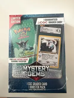 Pokemon TCG: Limited Edition Mystery Gems (1 Graded Card/1 Pack) Factory Sealed* - Image 1