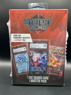 Pokemon 2025 Mystery Gems 1 CGC Graded Card & 1 TCG Booster Pack New Sealed Box - Image 2