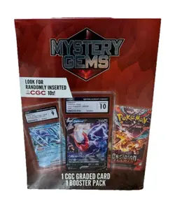 Pokemon Mystery Gems - 1 CGC Graded Card & 1 TCG Booster Pack - New Sealed Box - Image 1