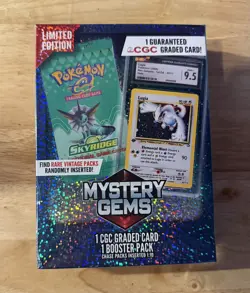 Pokemon TCG Limited Edition Mystery Gems CGC Graded Card And Booster Pack - Image 1