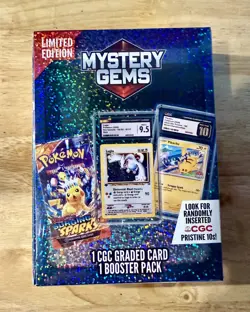 Pokemon TCG Limited Edition Mystery Gems CGC Graded Card And Booster Pack - Image 2