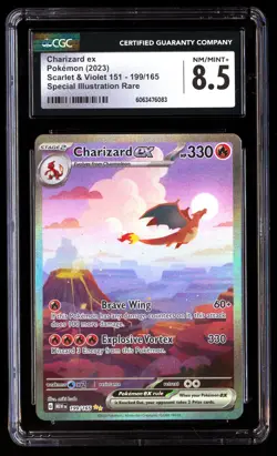 CGC 8.5 Charizard EX 199/165 Pokemon Scarlet & Violet 151 2023 English - Image 1