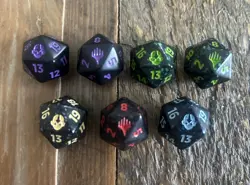 7x Seven MTG Avatar Spindown D20 Dice Magic Avatar: The Last Airbender - Image 1