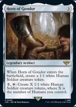Magic: The Gathering Horn of Gondor 240 Universes Beyond Legendary Artifact Rar… - Image 1