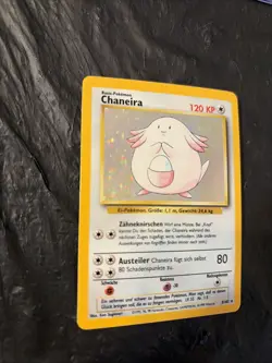Chansey German Chaneira 3/102 Pokemon Base Set Holo Rare Card LP - Image 2