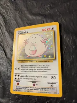 Chansey German Chaneira 3/102 Pokemon Base Set Holo Rare Card LP - Image 3
