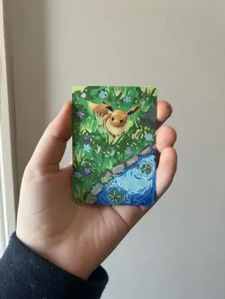 Eevee Altered Pokemon Pokemon Card TCG Hand Painted Print Custom Art - Image 2