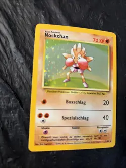 Nockchan (German Hitmonchan) 7/102 - Base Set - Holo Rare Pokemon Card TCG - Image 2
