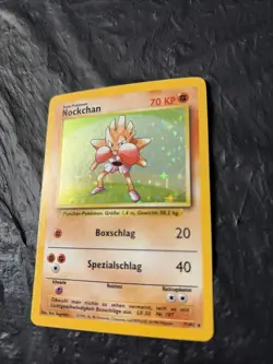 Nockchan (German Hitmonchan) 7/102 - Base Set - Holo Rare Pokemon Card TCG - Image 3