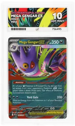 Mega Gengar Ex #56 Phantasmal Flames | ACE Grading 10 GEM MINT | Pokemon Card - Image 4
