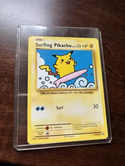 Surfing Pikachu #28 Black Star Promo Rare Vintage Pokemon Card - NM - Image 1