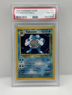 1999 Pokemon Game #13 Poliwrath-Holo PSA 8 - Image 1