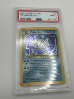 1999 Pokemon Game #13 Poliwrath-Holo PSA 8 - Image 3