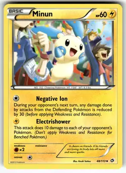 Minun 48/113 Legendary Treasures LP Pokemon Card TCG - Image 1
