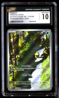 CGC 10 Psyduck 175/165 Pokemon Scarlet & Violet 151 2023 English - Image 1