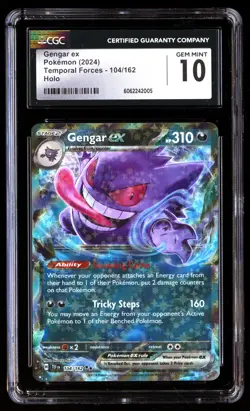 CGC 10 Gengar EX 104/162 Pokemon Temporal Forces 2024 English - Image 1