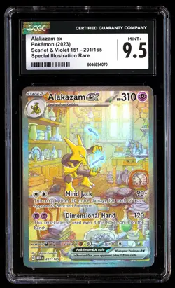 CGC 9.5 Alakazam EX 201/165 Pokemon Scarlet & Violet 151 2023 English - Image 1