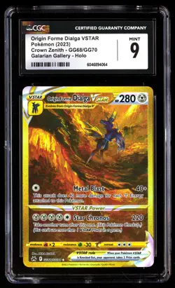 CGC 9 Origin Forme Dialga Vstar GG68/GG70 Pokemon Crown Zenith 2023 English - Image 1