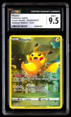 CGC 9.5 Pikachu GG30/GG70 Pokemon Crown Zenith 2023 English - Image 1